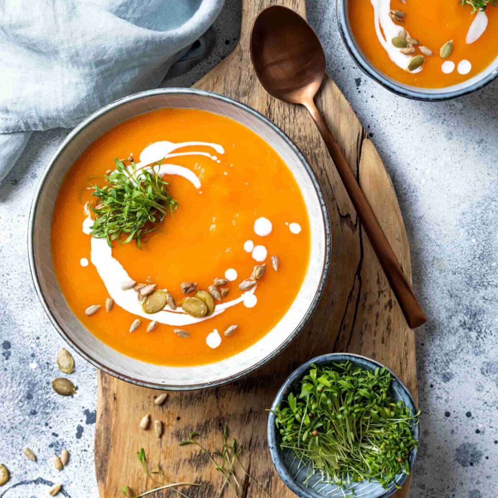 Vegane Suppe beim Kongress Catering